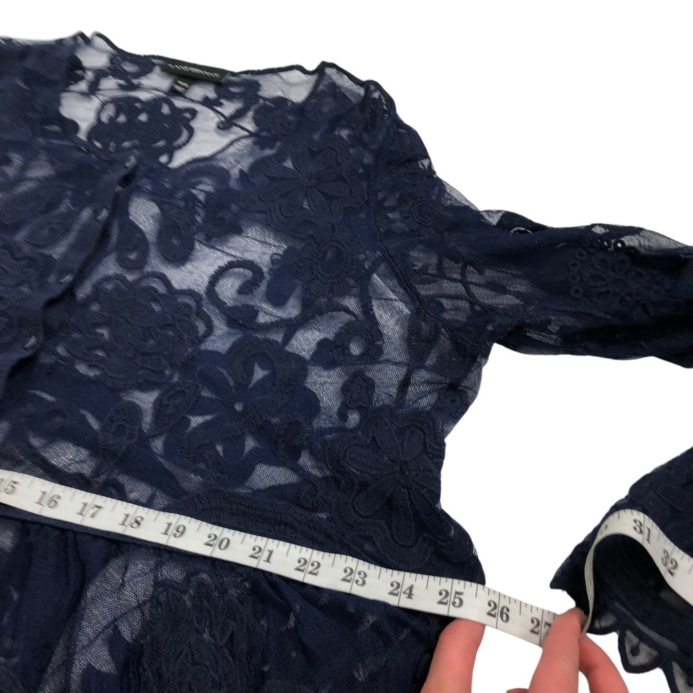 Lane Bryant Sheer Lace Flare Sleeve Babydoll Tunic Top 18/20 Whimsigoth Witchy - Picture 12 of 13